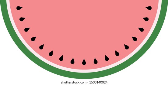 Slice of watermelon isolated on white background