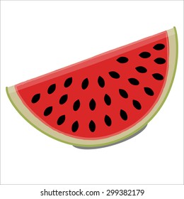 a slice of watermelon isolated on white background