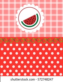 slice of watermelon on background in the cage