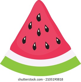 A slice of water-melon on the white background