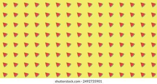 Slice of watermelon pattern background vector.