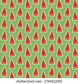 slice of watermelon pattern template vector design