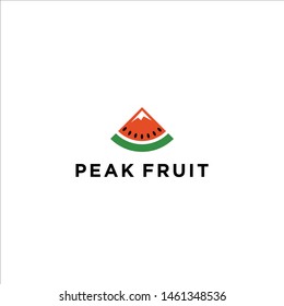 Slice Watermelon Peak Logo Design Inspiration