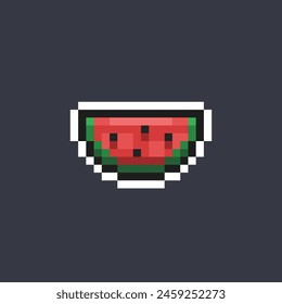 rebanada de sandía en estilo pixel art