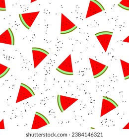 Slice of watermelon seamless pattern background