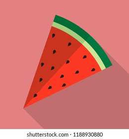 Slice of Watermelon Simple Illustration