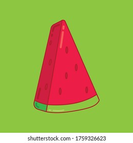 Slice of Watermelon. Suitable for Web Landing Page, Banner, Flyer, Sticker, Card, Background