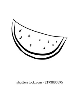 Wassermelone im Sommer auf weißem Hintergrund