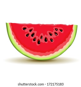 Slice Of Watermelon In Vector