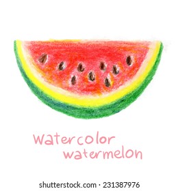 Slice of watermelon in vector