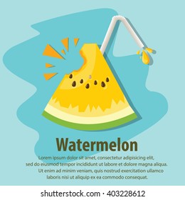 Slice of watermelon in vector