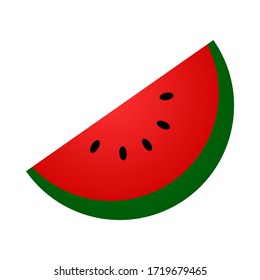 slice of watermelon vector icon