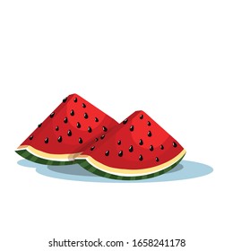 trozo de ilustración vectorial de la sandía