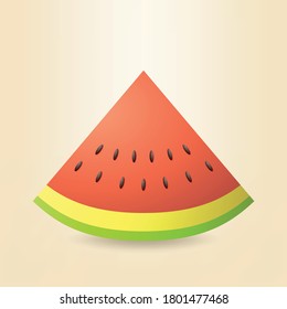 slice of watermelon vector illustration