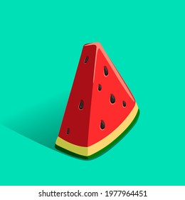 A slice of watermelon. Vector illustration.