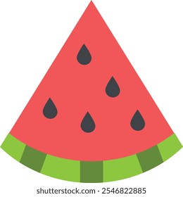 Slice of Watermelon Vector Illustration