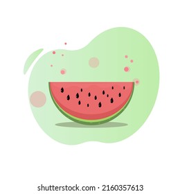 Wassermelone. Vektorgrafik von Früchten