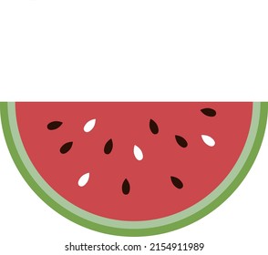 slice watermelon. Vector isolated watermelon