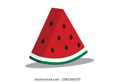 Slice Watermelon. Water Melon. Watermelon vector illustration. Isolated on a white background