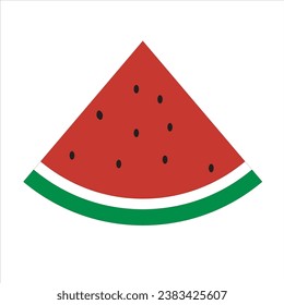 Slice Watermelon. Water Melon. Watermelon vector illustration. Isolated on a white background