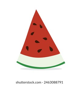 Slice Watermelon. Water Melon. Watermelon vector illustration. Isolated on a white background