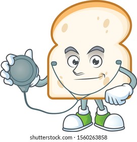 slice white bread with a doctor character