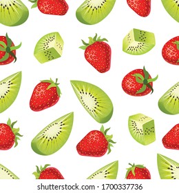 Pieza y todo kiwi fresco. Conjunto de kiwi fresco aislado sobre fondo blanco.