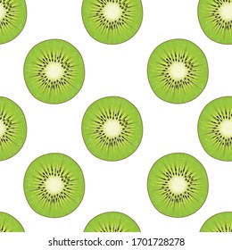 Slice and whole of fresh kiwi. Set of fresh kiwi on white background.