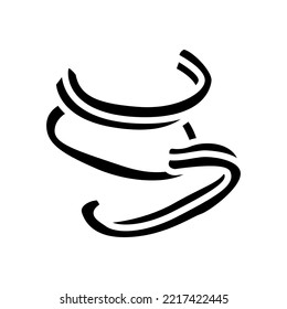 vectores de iconos de glifo de pimienta amarilla en rodajas. letrero de pimienta amarilla. ilustración de símbolo aislado