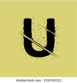 Sliced Afphabet letters and numbers vector illustration.