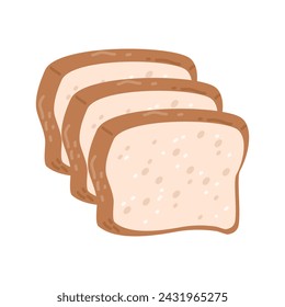 Sliced Banana Bread Loaf illustration