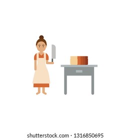 sliced bread, bakery color icon. Element of color bakery illustration. Premium quality graphic design icon. Signs and symbols collection icon for websites, web design, mobile app