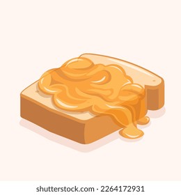 Sliced of Bread with Honey | Breakfast Meal