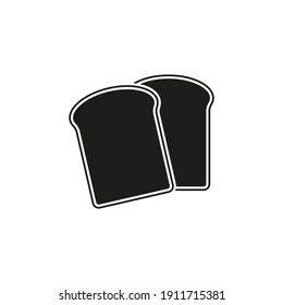 Sliced bread icon. Vector. Flat design.
