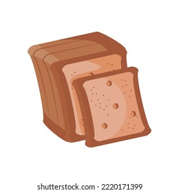 sliced bread icon vector image on a white background