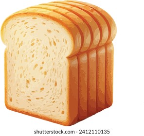 Sliced of Bread isolated on white background