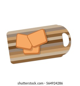 Sliced bread isolated on white background
