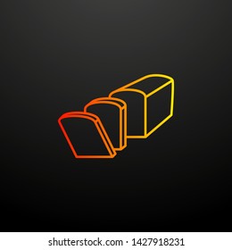 sliced ??loaves of bread nolan icon. Elements of food set. Simple icon for websites, web design, mobile app, info graphics