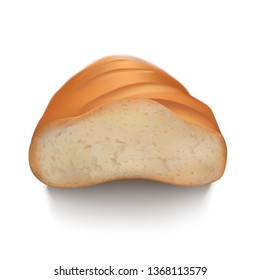 sliced bread on white