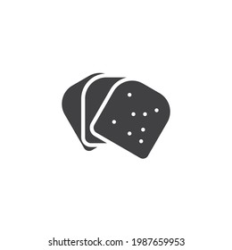 Sliced bread vector icon. filled flat sign for mobile concept and web design. Toast bread glyph icon. Symbol, logo illustration. Vector graphics