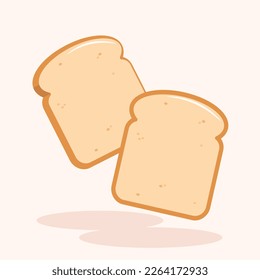 Sliced of Bread Vector Illustration | Bakery Breakfast