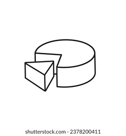 geschnittenes Kuchensymbol, Vektorgrafik
