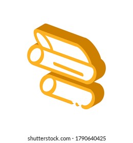 Sliced Canes Icon Vector. Isometric Sliced Canes sign. color isolated symbol illustration