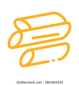 Sliced Canes Icon Vector. Outline Sliced Canes Sign. Isolated Contour Symbol Illustration