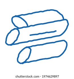 Sliced Canes sketch icon vector. Hand drawn blue doodle line art Sliced Canes sign. isolated symbol illustration