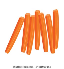 Sliced Carrot Fresh Vegetable Illustration