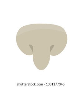 sliced champignon icon. Isolated vector illustration