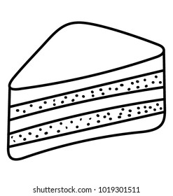 
Sliced chicken club sandwich hand drawn doodle icon
