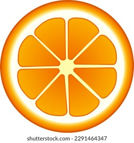 Sliced Circle Orange Fruit Tropical Fresh Summer Isolated