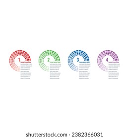 sliced circles infographic template. four steps infographic template. business, education, magazine, annual report, internet information template